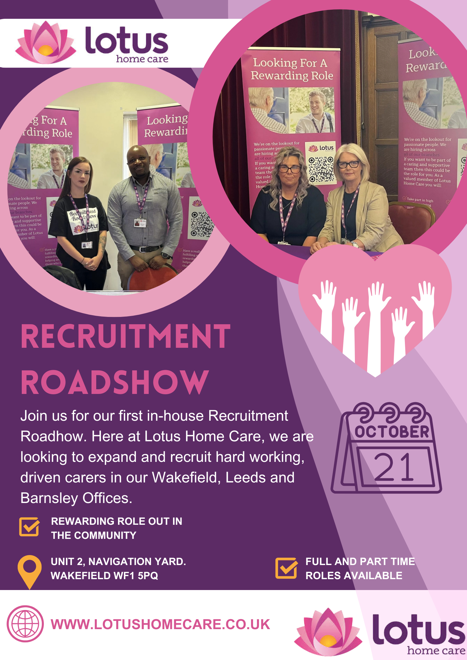 Join Us at the Lotus Home Care Recruitment Roadshow