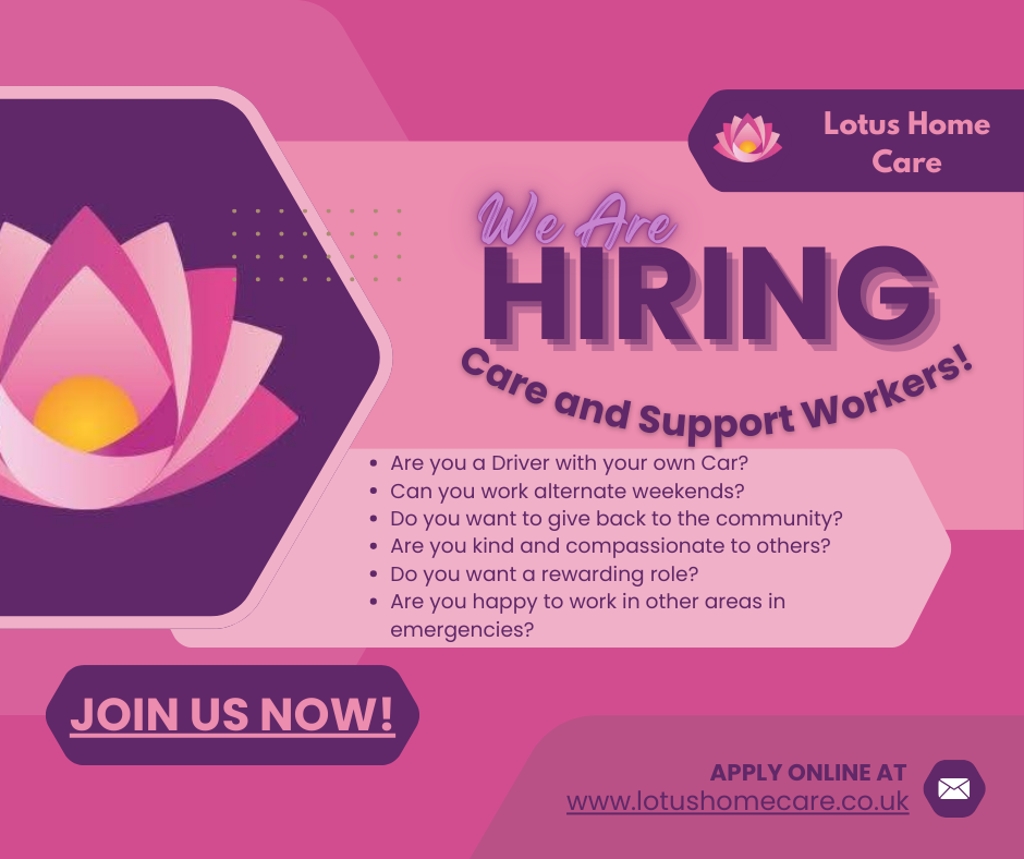 Join Our Team as a Care Support Worker at Lotus Home Care